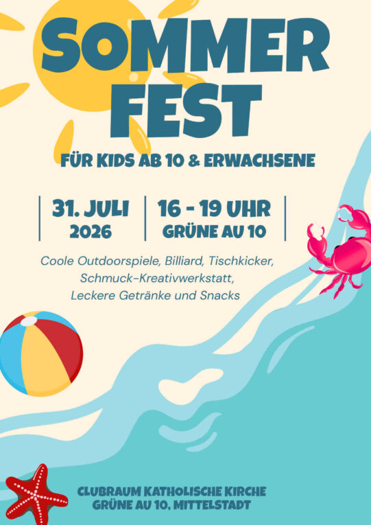 31. Juli: Sommerfest Jugendclub und Kirchengemeinde