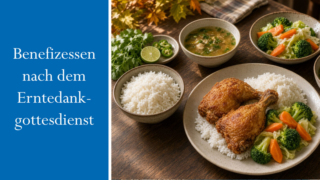 11.Oktober: Benefizessen nach dem Erntedankgottesdienst in St. Andreas